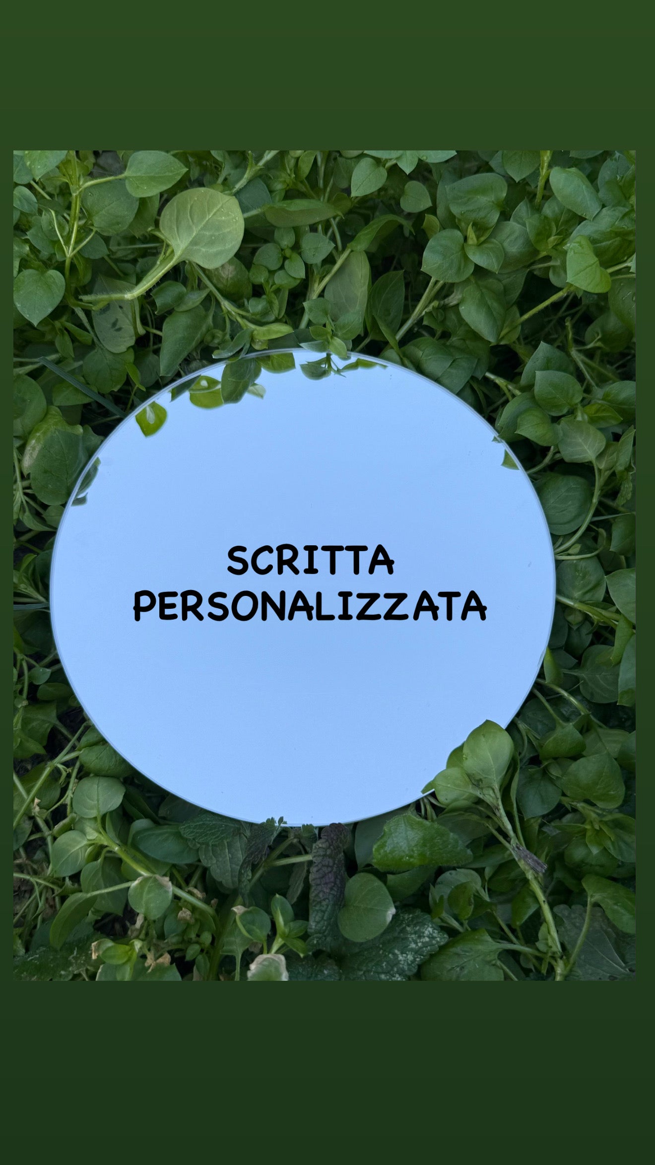 Specchio con scritta personalizzata