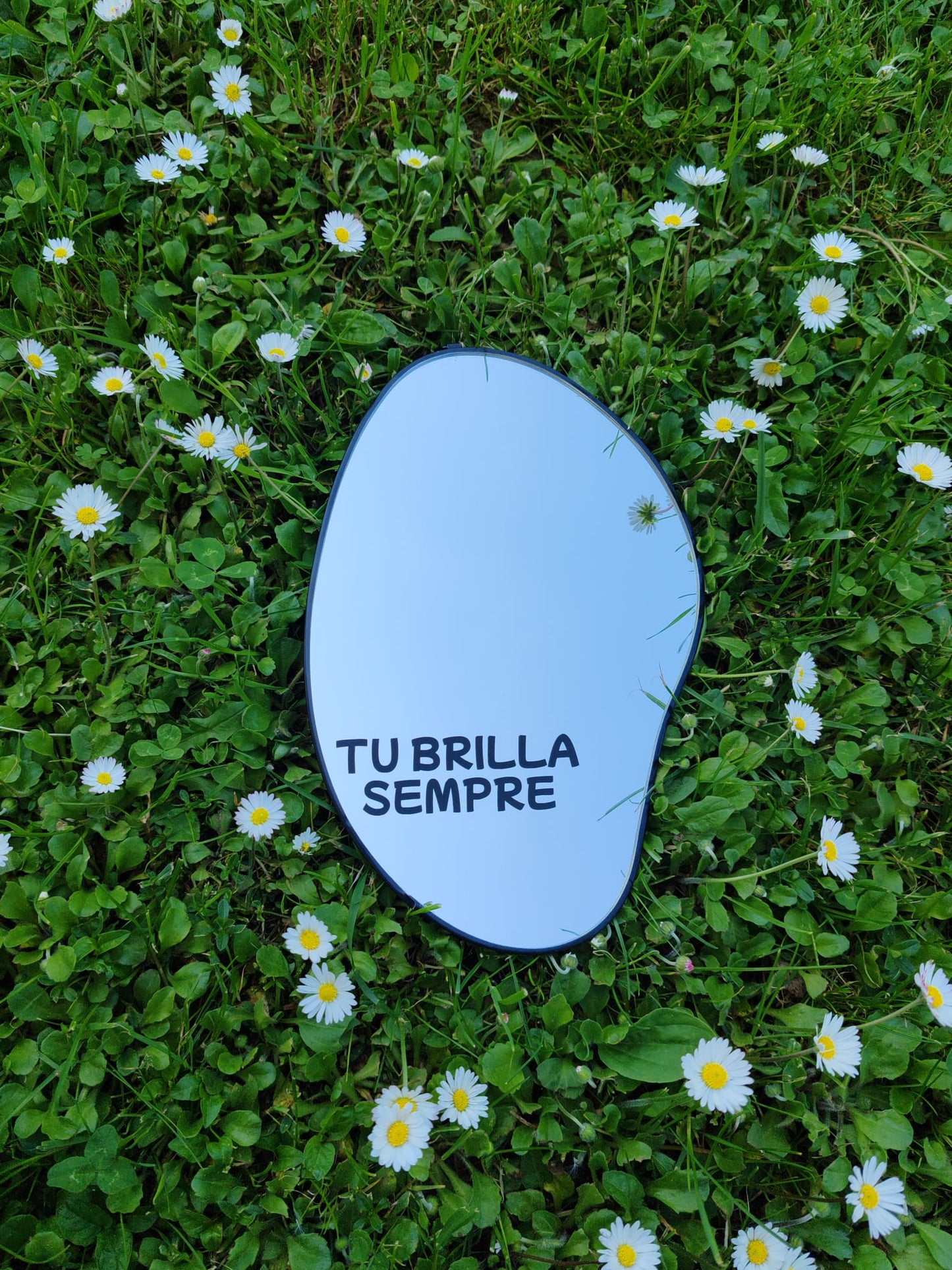 Specchio - TU BRILLA SEMPRE - cornice oro