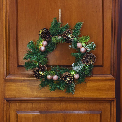 Ghirlanda rose gold con luce led