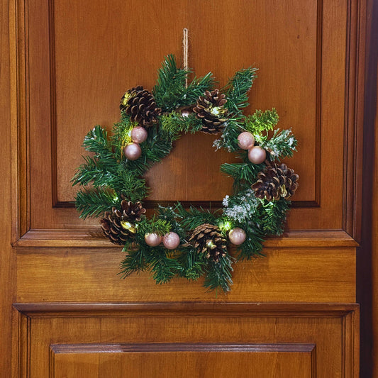 Ghirlanda rose gold con luce led