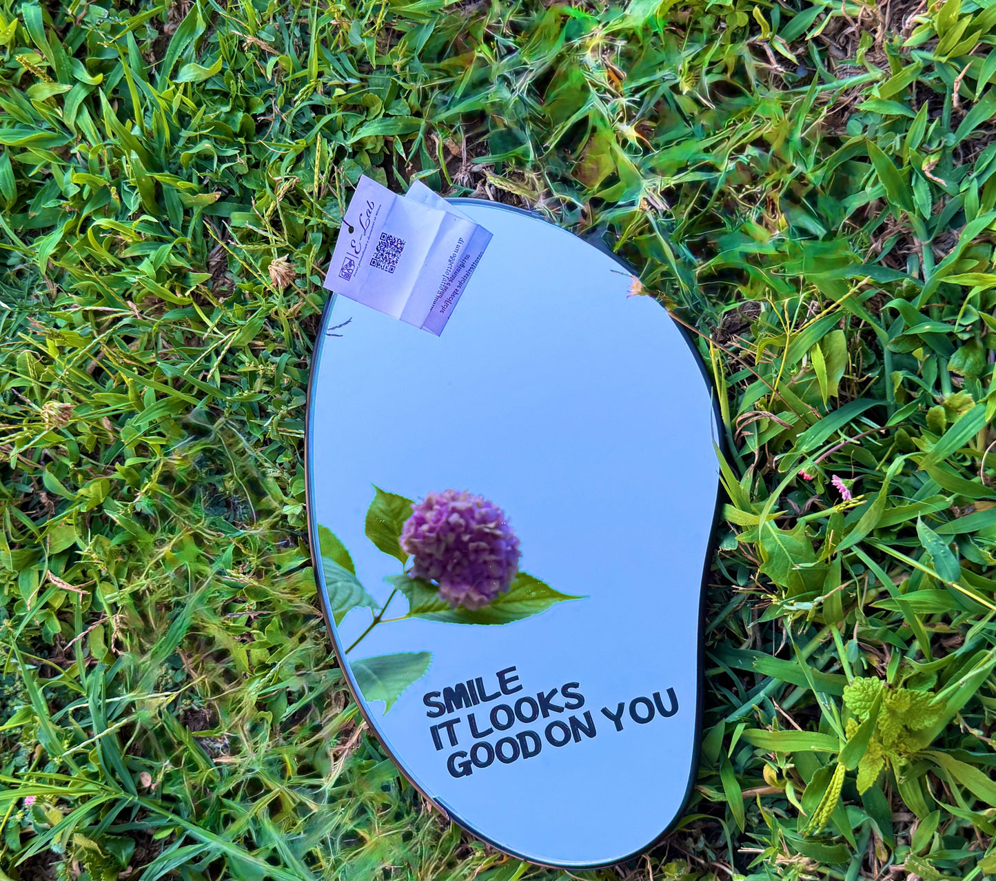 Specchio - SMILE, IT LOOKS GOOD ON YOU - cornice oro