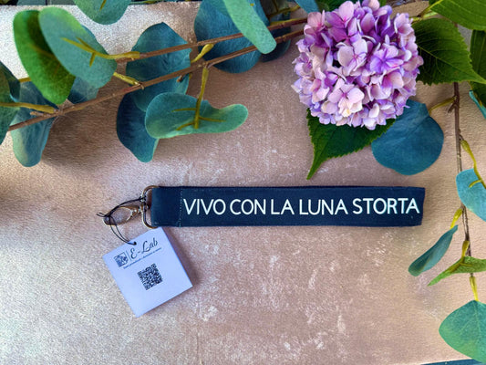 Portachiavi - VIVO CON LA LUNA STORTA