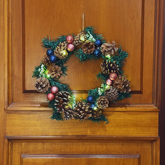 Ghirlanda blu e rosa con luce led